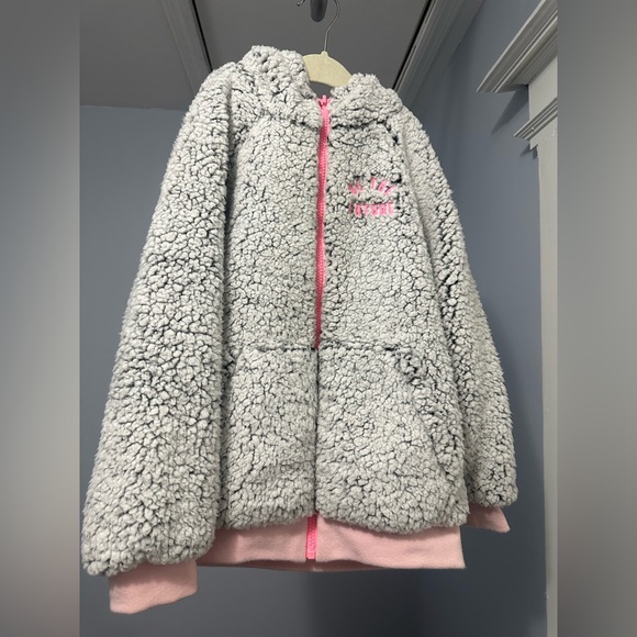 Justice Girls Reversible Sherpa Jacket - Picture 1 of 8